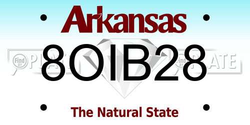 8OIB28 Arkansas License Plate