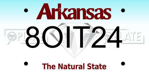 8OIT24 Arkansas License Plate
