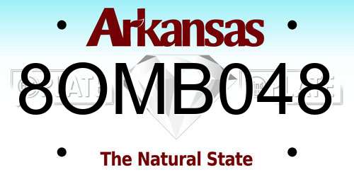 8OMB048 Arkansas License Plate