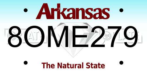 8OME279 Arkansas License Plate