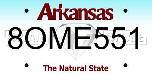 8OME551 Arkansas License Plate