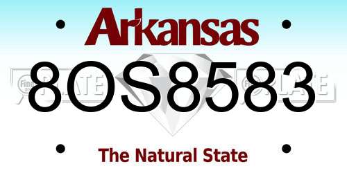 8OS8583 Arkansas License Plate
