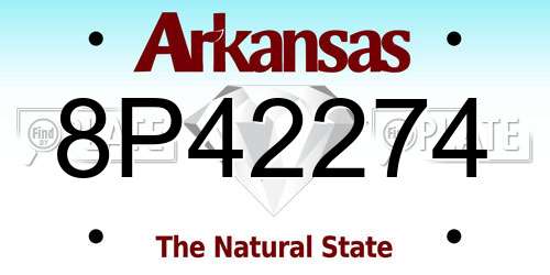 8P42274 Arkansas License Plate