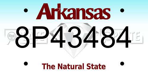 8P43484 Arkansas License Plate