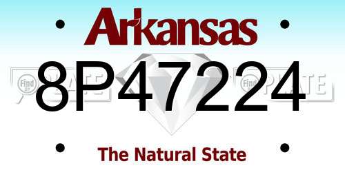 8P47224 Arkansas License Plate