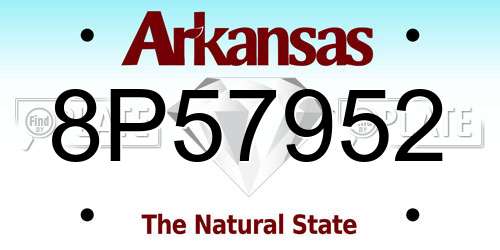 8P57952 Arkansas License Plate