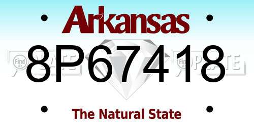 8P67418 Arkansas License Plate