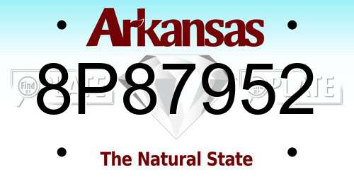 8P87952 Arkansas License Plate