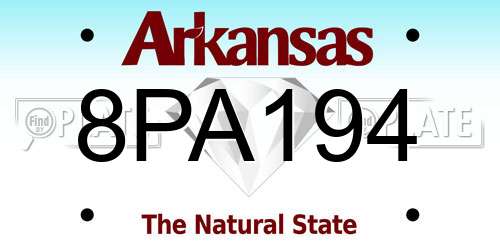 8PA194 Arkansas License Plate