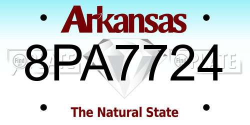 8PA7724 Arkansas License Plate