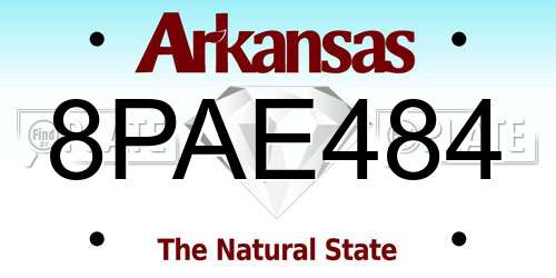 8PAE484 Arkansas License Plate