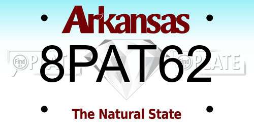 8PAT62 Arkansas License Plate