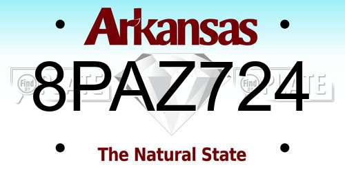 8PAZ724 Arkansas License Plate