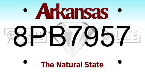 8PB7957 Arkansas License Plate