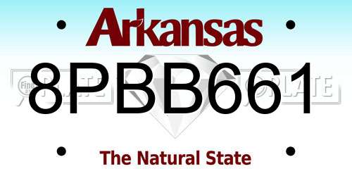8PBB661 Arkansas License Plate