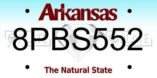 8PBS552 Arkansas License Plate