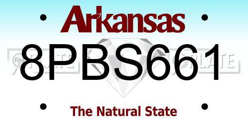 8PBS661 Arkansas License Plate