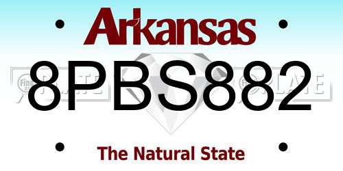 8PBS882 Arkansas License Plate