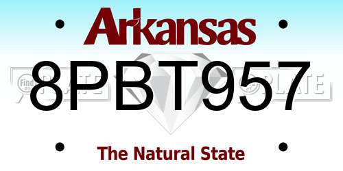 8PBT957 Arkansas License Plate