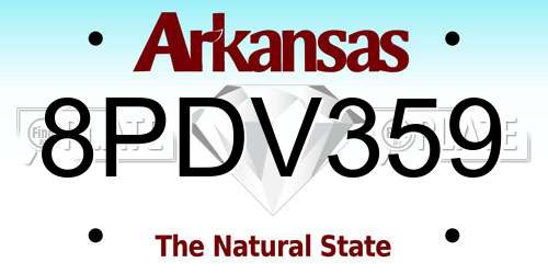 8PDV359 Arkansas License Plate
