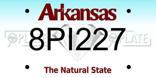 8PI227 Arkansas License Plate