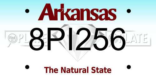 8PI256 Arkansas License Plate