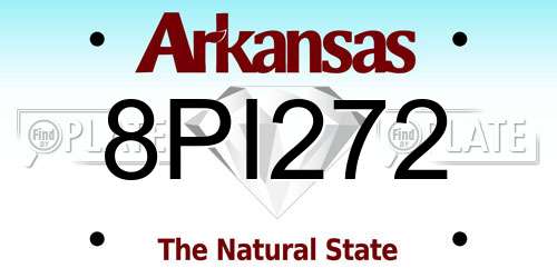 8PI272 Arkansas License Plate
