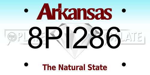 8PI286 Arkansas License Plate