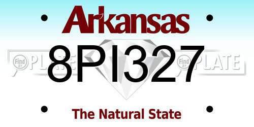 8PI327 Arkansas License Plate