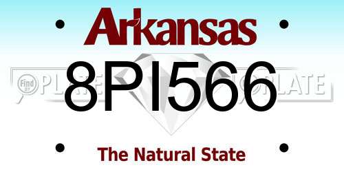 8PI566 Arkansas License Plate
