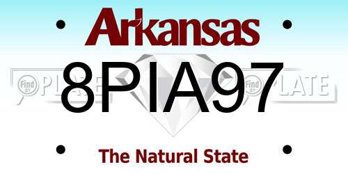 8PIA97 Arkansas License Plate
