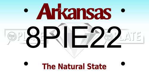 8PIE22 Arkansas License Plate