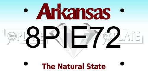 8PIE72 Arkansas License Plate