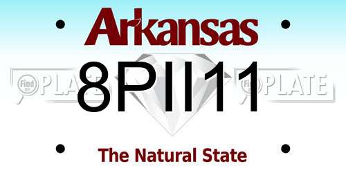 8PII11 Arkansas License Plate