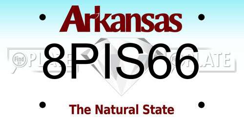 8PIS66 Arkansas License Plate