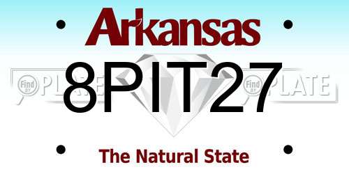 8PIT27 Arkansas License Plate