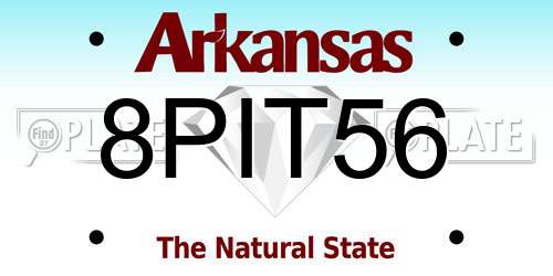 8PIT56 Arkansas License Plate