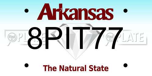8PIT77 Arkansas License Plate