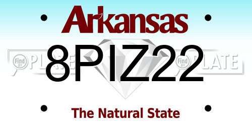 8PIZ22 Arkansas License Plate