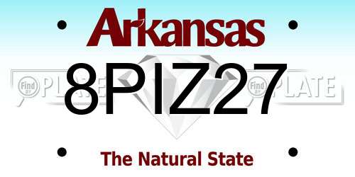 8PIZ27 Arkansas License Plate