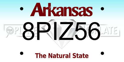 8PIZ56 Arkansas License Plate