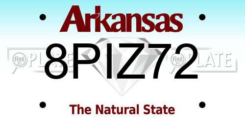 8PIZ72 Arkansas License Plate