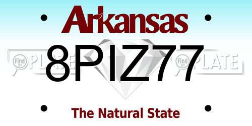 8PIZ77 Arkansas License Plate