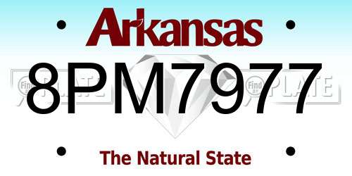 8PM7977 Arkansas License Plate