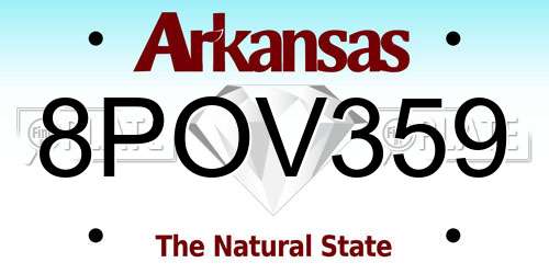 8POV359 Arkansas License Plate