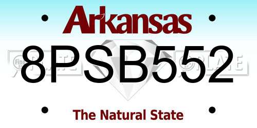 8PSB552 Arkansas License Plate