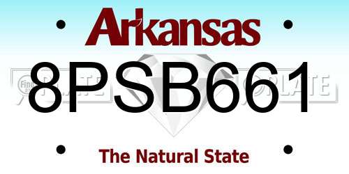 8PSB661 Arkansas License Plate