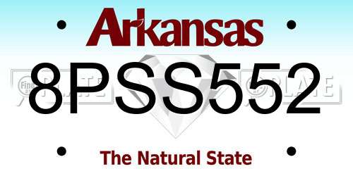 8PSS552 Arkansas License Plate
