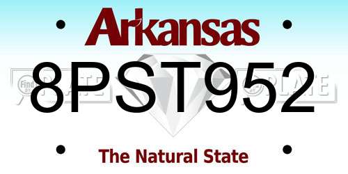 8PST952 Arkansas License Plate