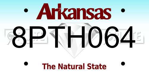 8PTH064 Arkansas License Plate